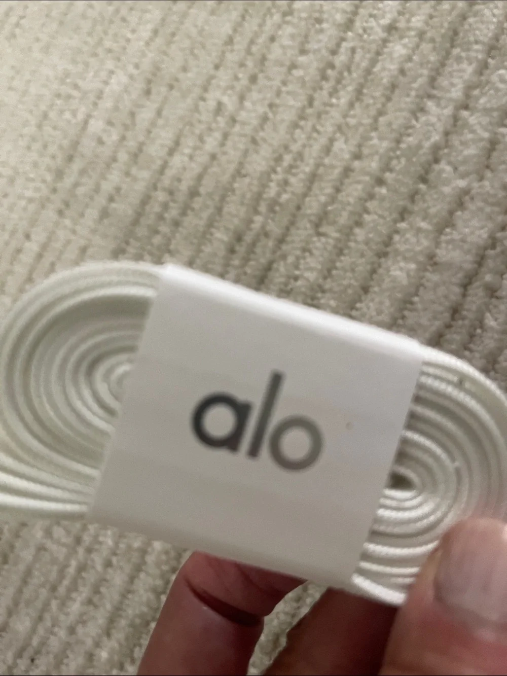 ALO BNWT white laces
